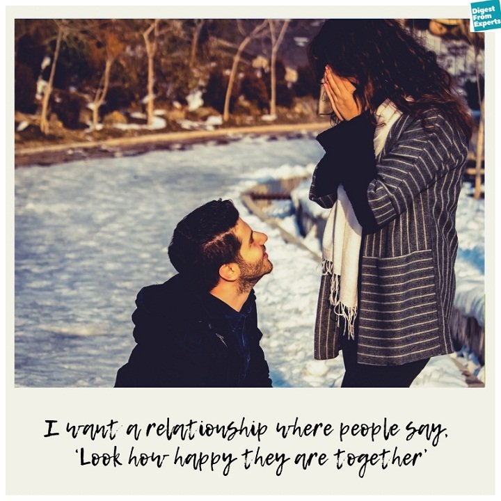 I want a relationship where people say, ‘Look how happy they are together