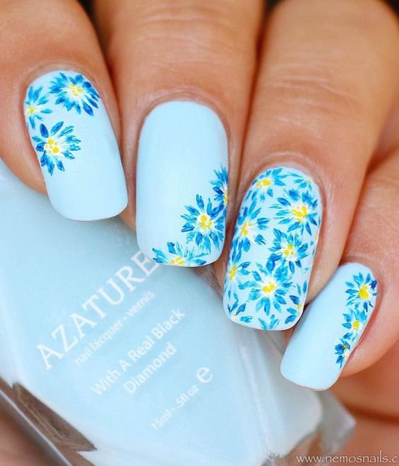 30 Beautiful Blue Acrylic Nail Designs You Must Try Out This Weekend